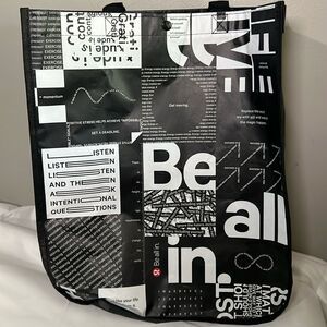 Lululemon Reusable Shopping Gift Bag Lunch Tote BE ALL IN Large